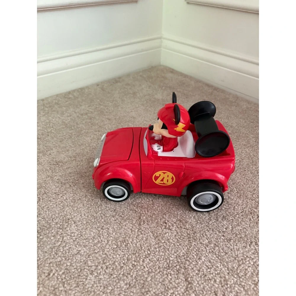 Mickey Mouse Roadster Racer Toy Car‎ Vehicle Red Disney Junior Number 28